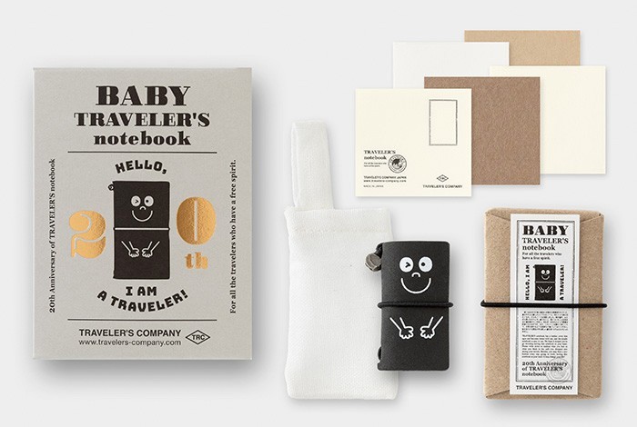5 Set Traveler’s Notebook 20th Anniversary Baby Notebook Black set TRC CARAVAN