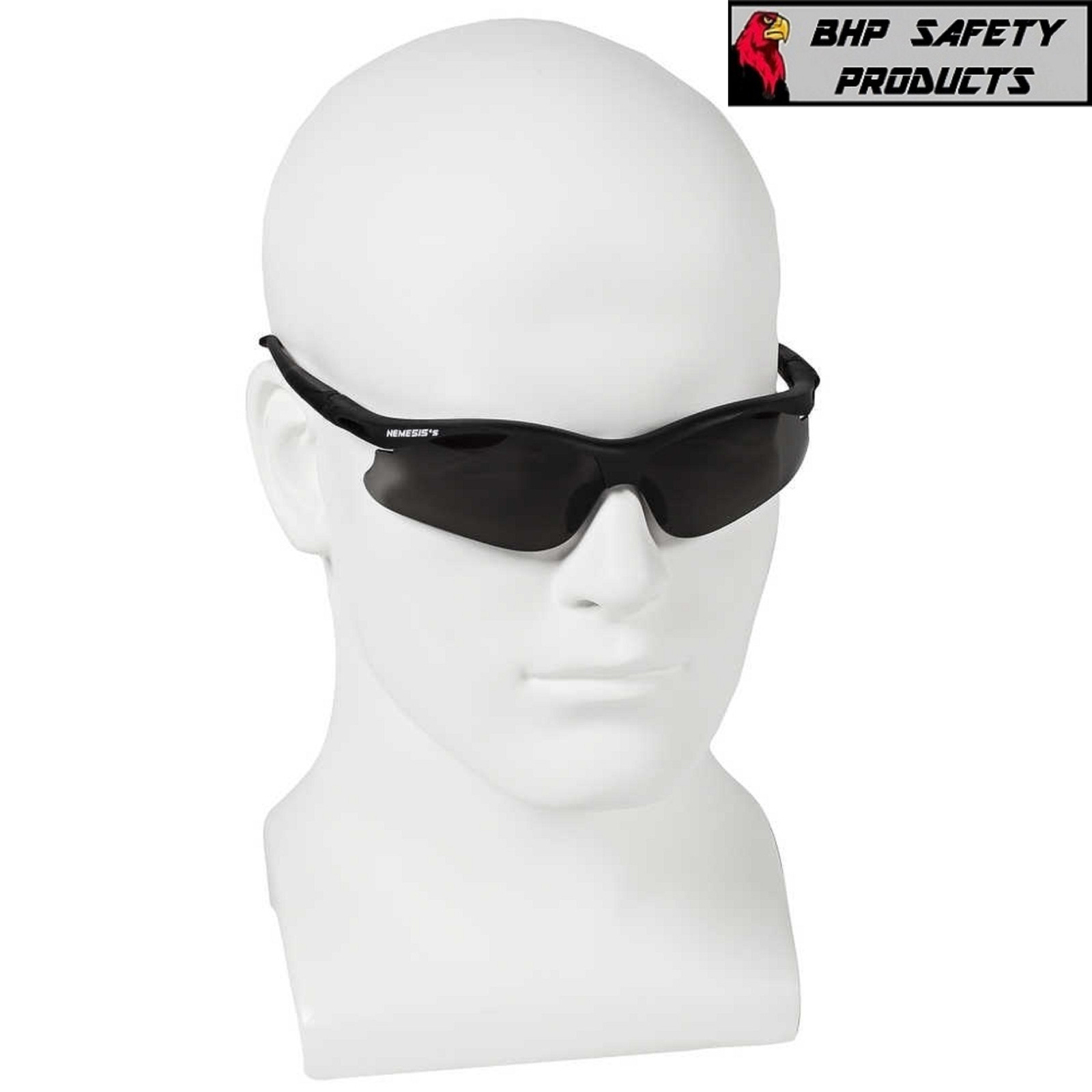 (3 PAIR) KLEENGUARD NEMESIS SMALL SAFETY GLASSES BLACK FRAME W/SMOKE LENS 38476