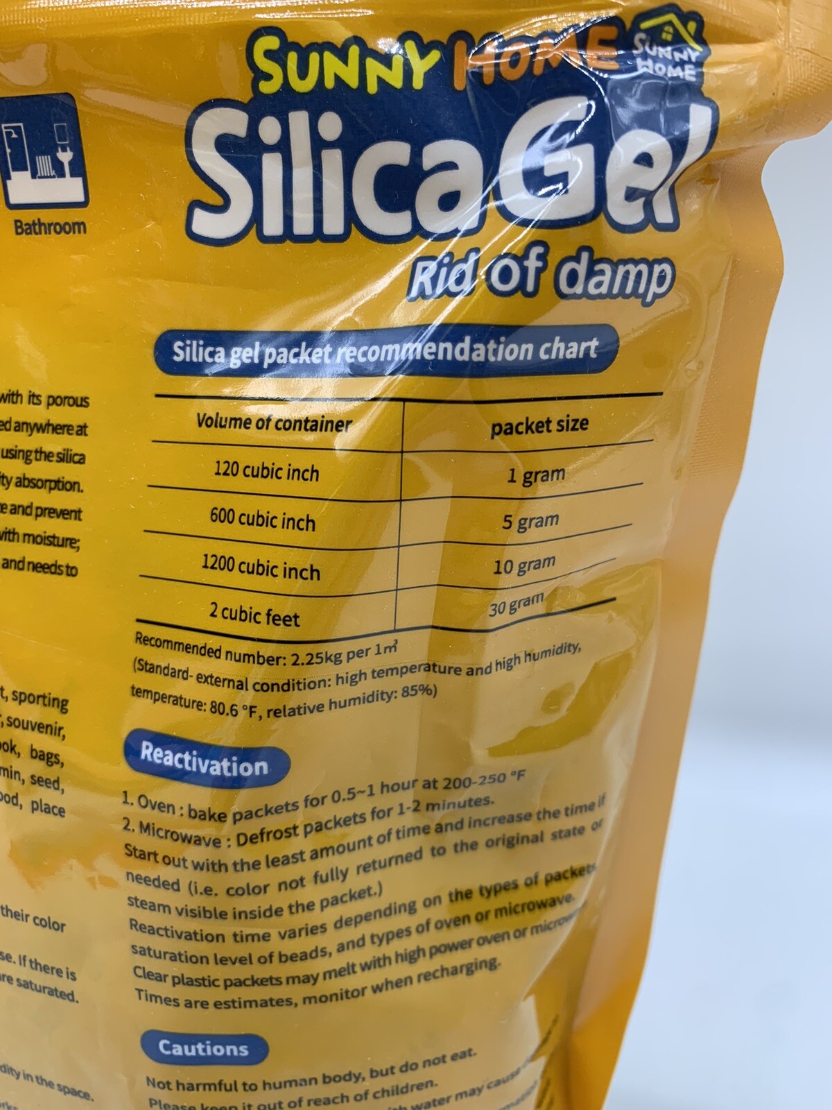 Sunny Home 30 Packs of 10 Gram Orange to Dark Green Silica Gel Rid Of Damp