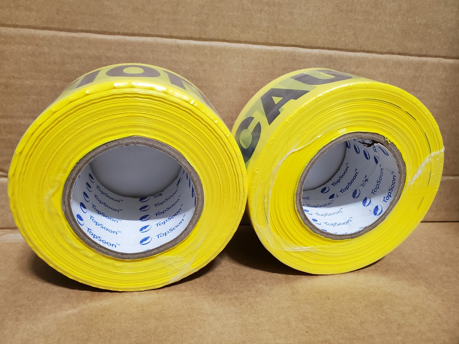 (2 Rolls) 3 in. x 1000 ft. 1.5 mil Caution/Cuidado Standard Barricade Tape