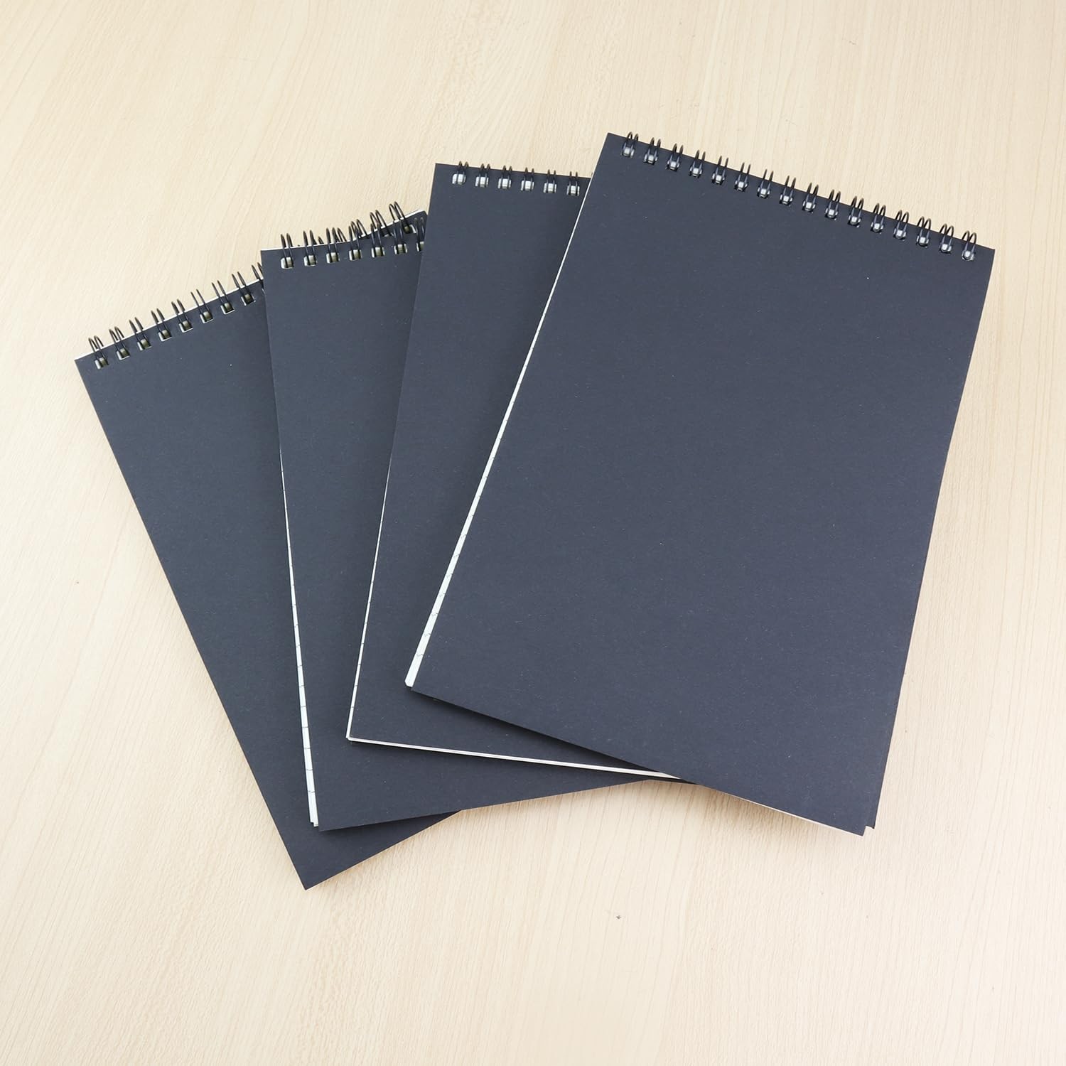 4 Pack Graph Paper Notebook, A5 Top Wirebound Grid Spiral Notebook 5.8″ x 8.3″,6