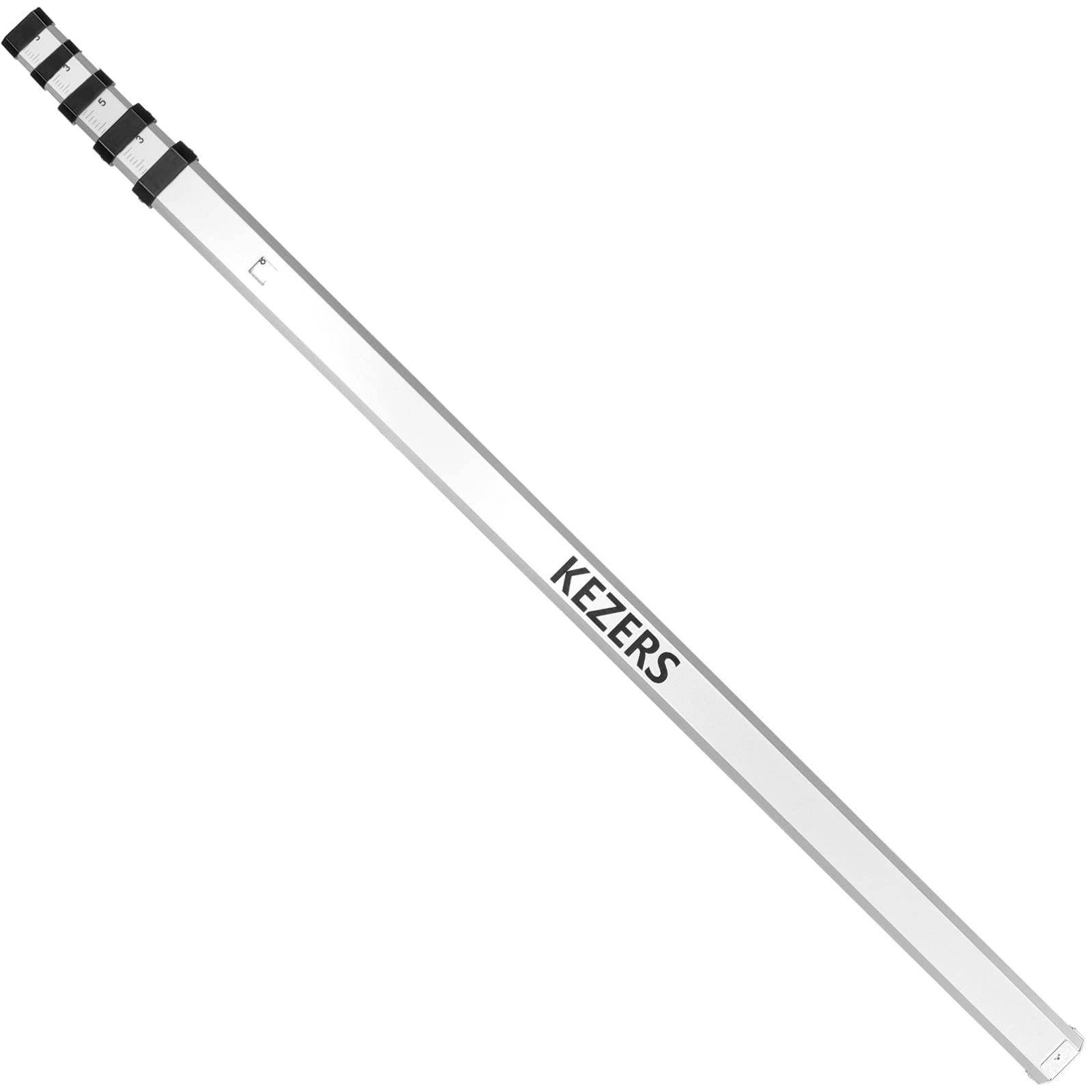 16FT Dual Sided Aluminum Grade Rod – 5 Section Telescopic Leveling Tool w/ Case