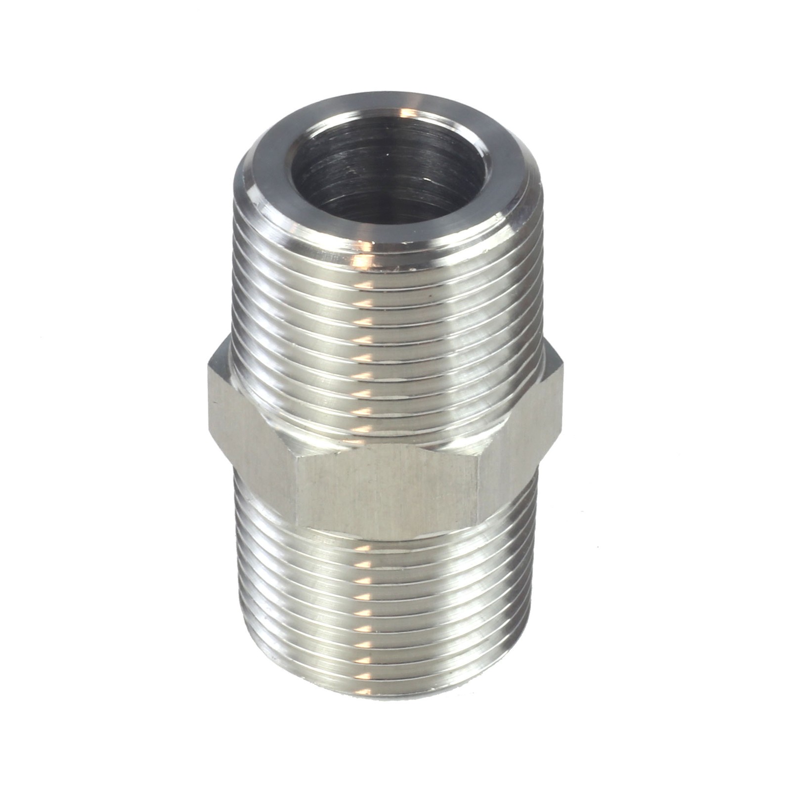 3/4″ NPT Male x 3/4″ NPT Male Hex Nipple Pipe Adapter Stainless Steel 304