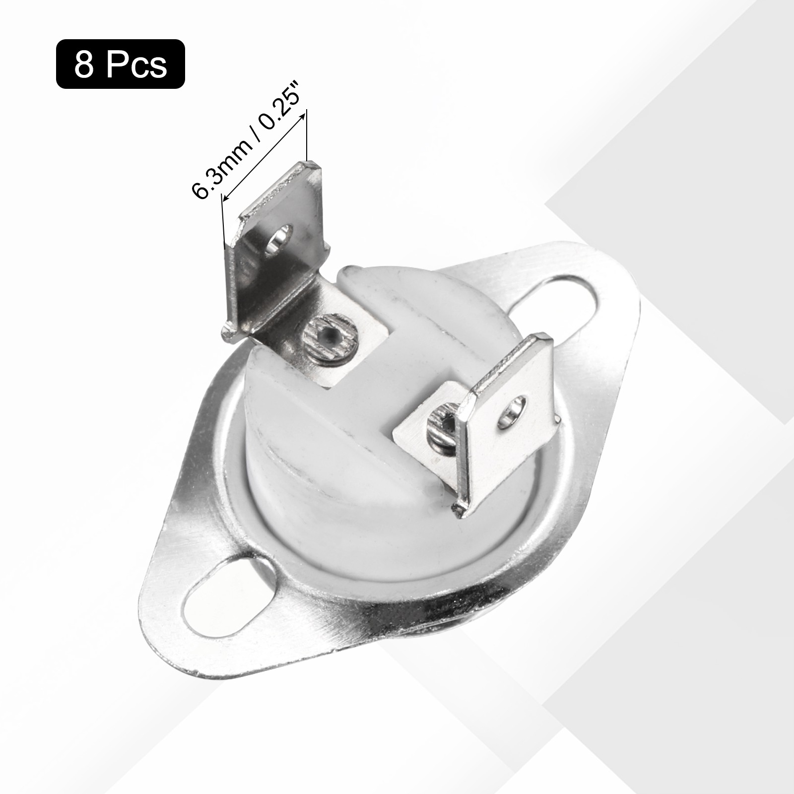 8 x KSD301 Thermostat 80°C/176°F 16A N.C Adjust Snap Disc Temperature Switch