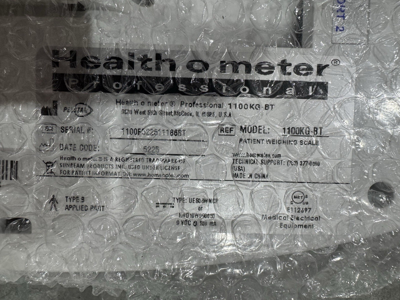 Health O Meter 1100KG-BT Digital Platform Scale NEW! BOX 1 of 2! FREE SHIPPING!