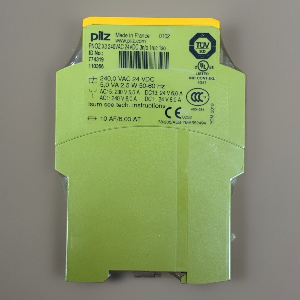 “LOT OF 2” NEW Pilz PNOZ X3 774319 Safety Relays Emergency Stop 24VDC 240VAC OEM