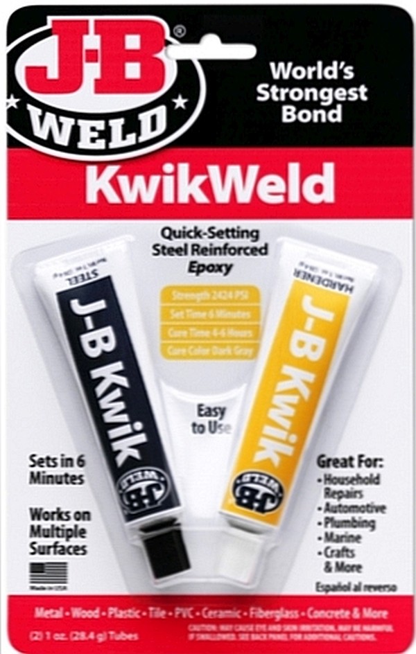 JB KwikWeld EPOXY Glue Quick Setting Fast Drying metal plastic pvc J-B WELD 8276