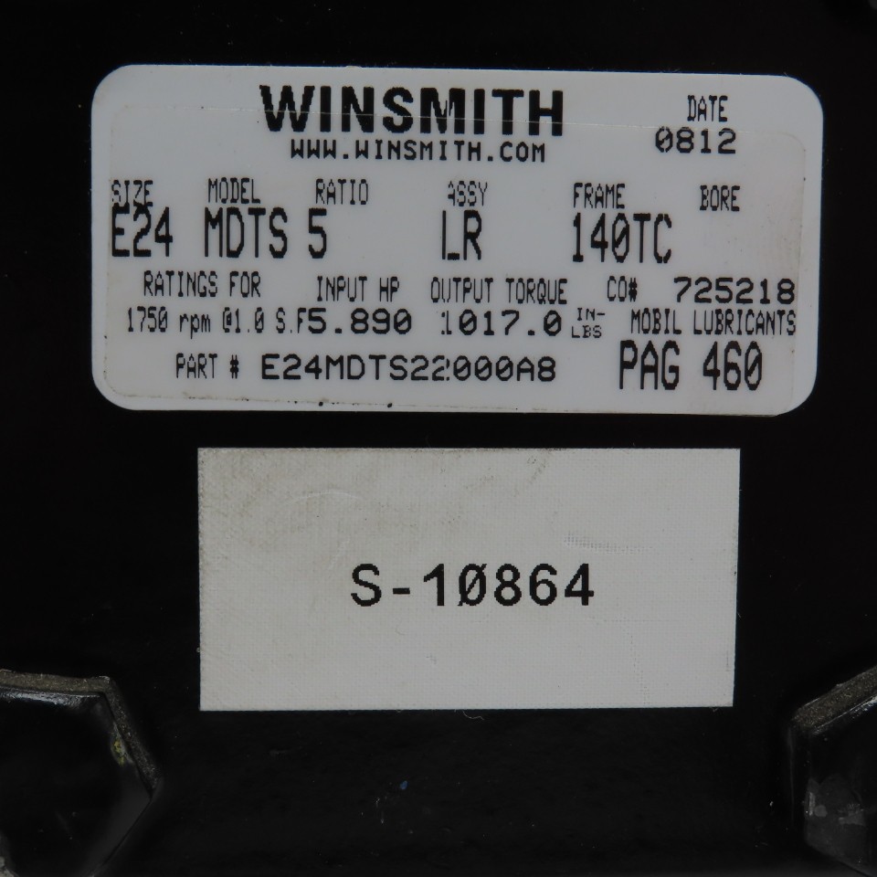 Winsmith E24MDTS22000A8 MDTS 5:1 Ratio Dual Output Speed Reducer 140TC Frame