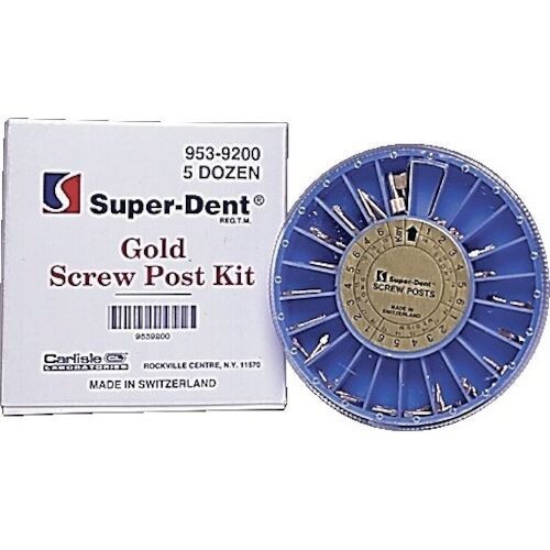 Screw Post System Screw Post Assortment Titanium, 60/Pkg.