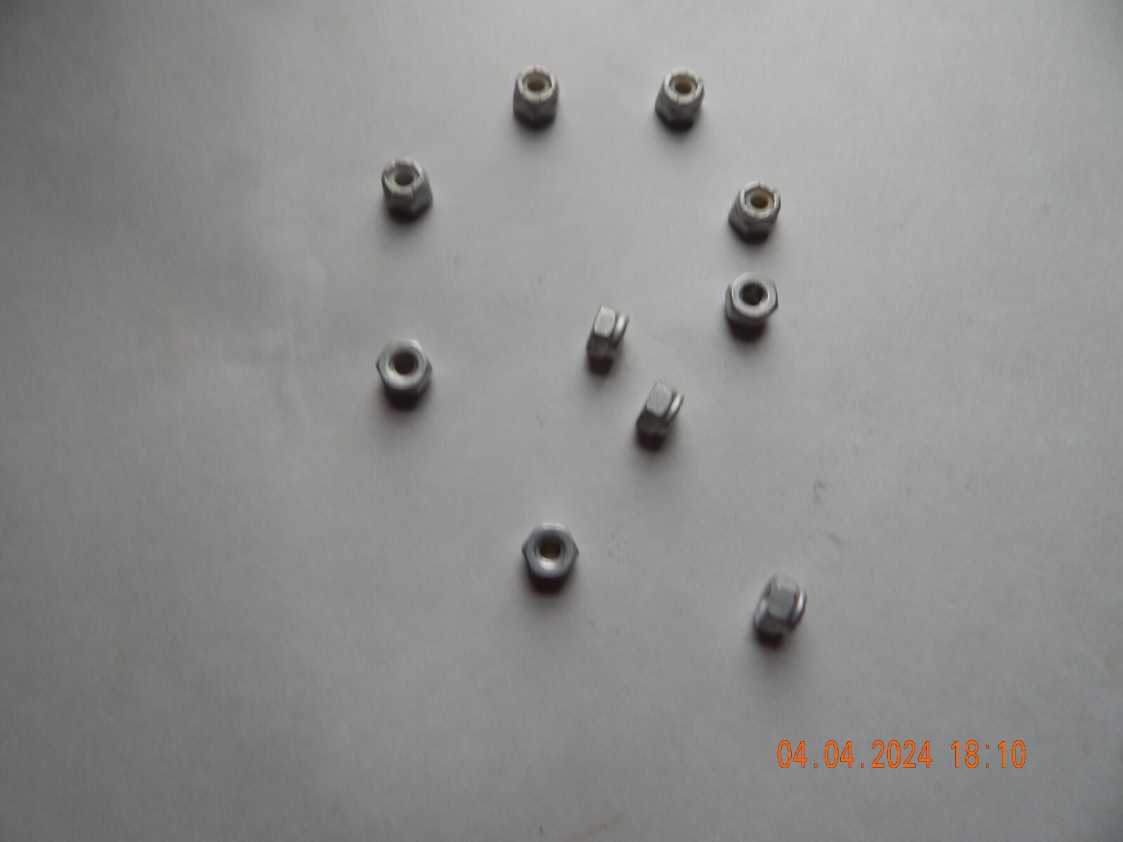 ALUMINUM NYLON INSERT LOCK NUTS. 8/32 , 10 PCS. NEW