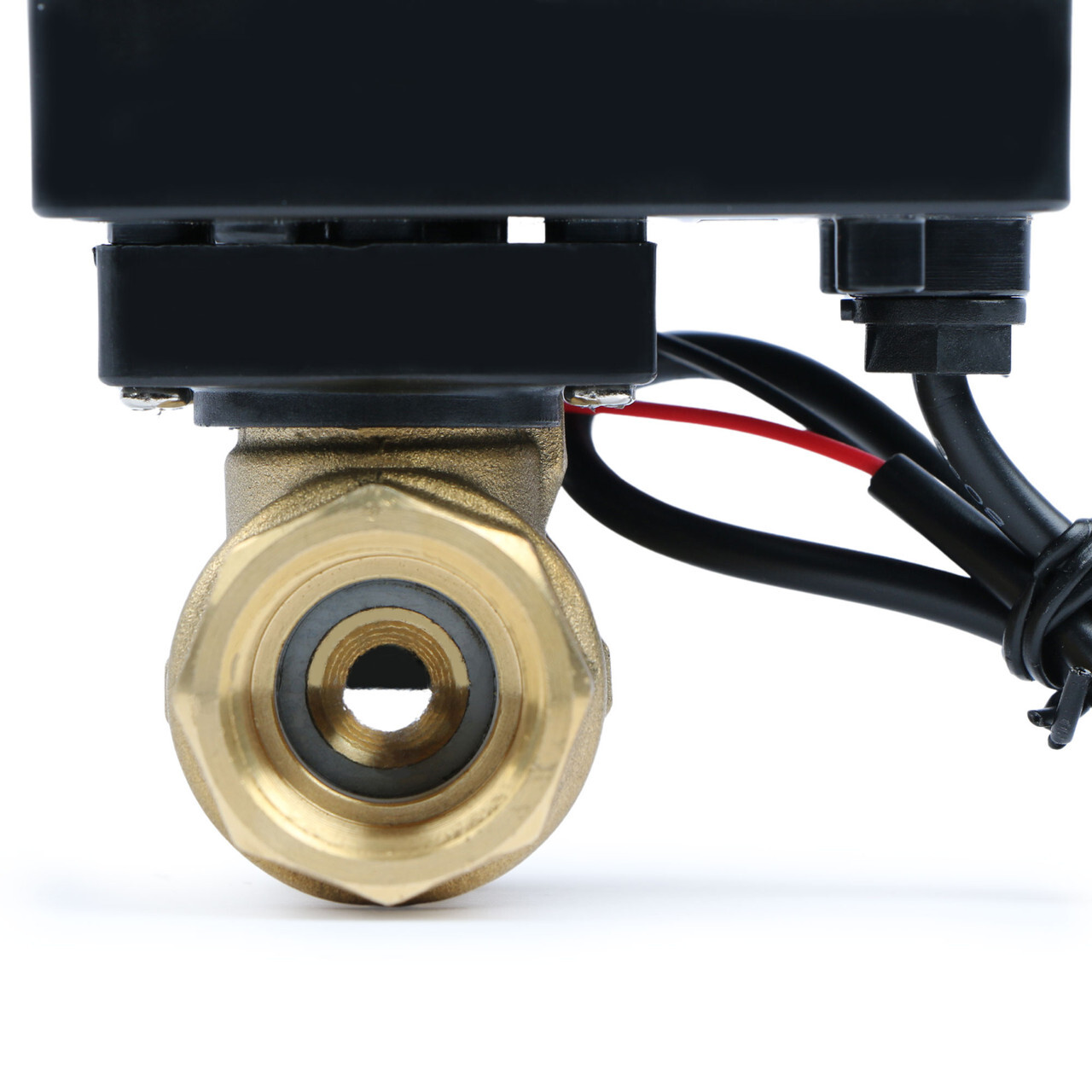 U.S. Solid Motorized Ball Valve with Indicator Lights 1/2 in Brass 9-36V N/C