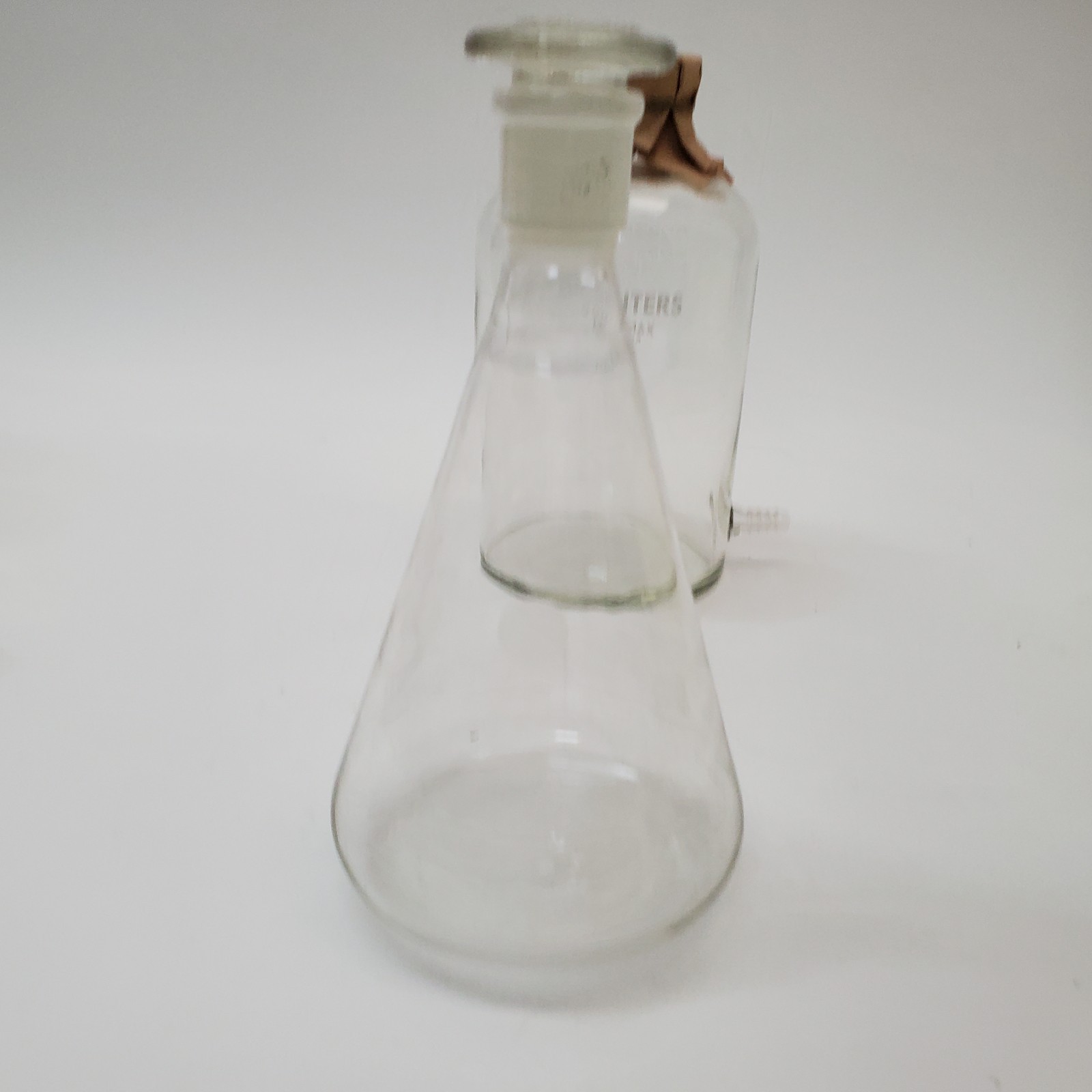 Vintage Apothecary Glassware Lot (6) – Pyrex, Kimax, TCW Co, Erlenmeyer Flask
