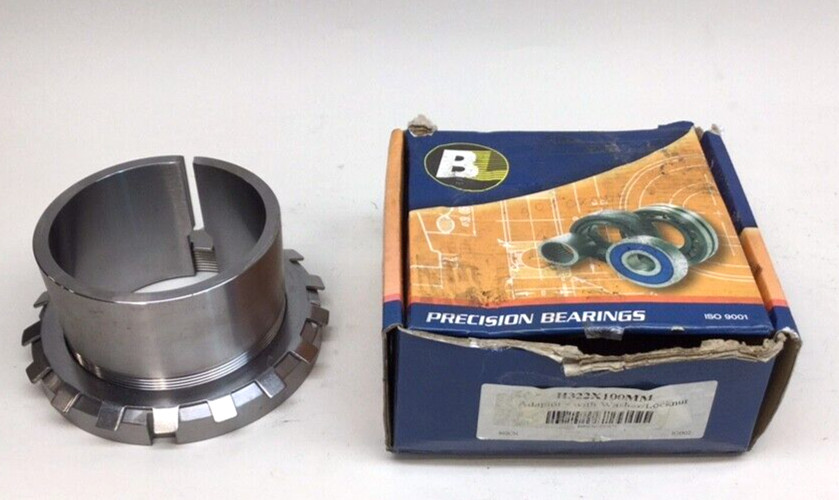 BL Bearings H322X100MM Bearing Adapter Sleeve With Washer And Locknut 100mm ID