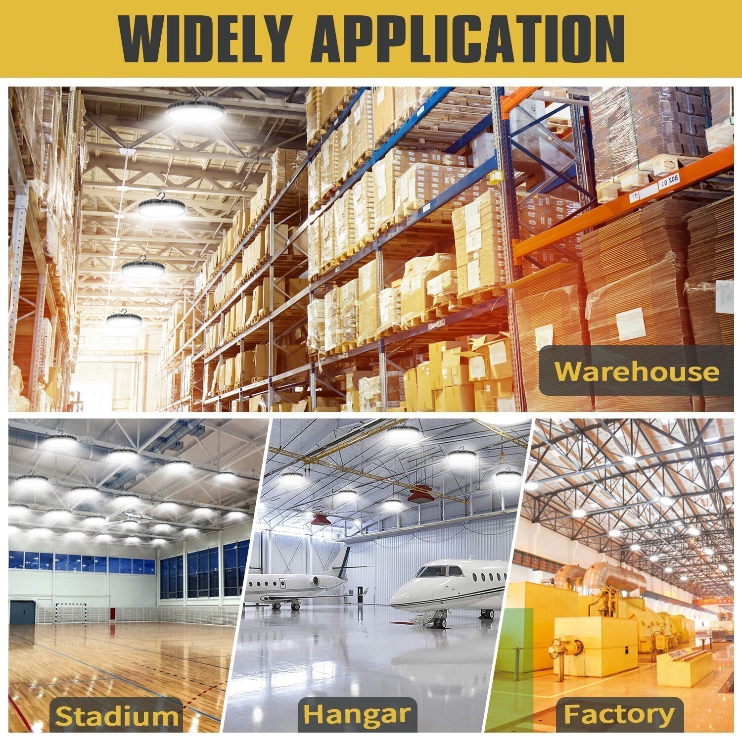 LED High Bay Warehouse Light 150W 120V Dimmable 22500LM Equivalent 600W MH/HPS