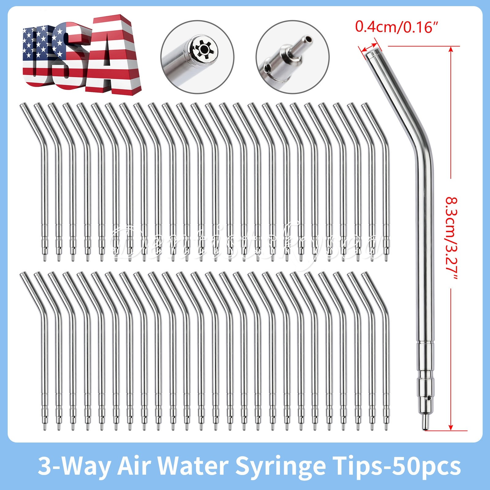250 Air Water Spray Dental 3 Way Syringe Tips For 3 Way Tube Nozzles Tips /Tube