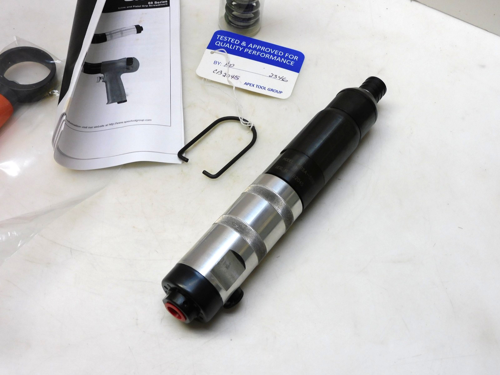 Cleco 88RSA-5CQ Pneumatic Inline Screwdriver 1/4” Npt Hex Quick Change