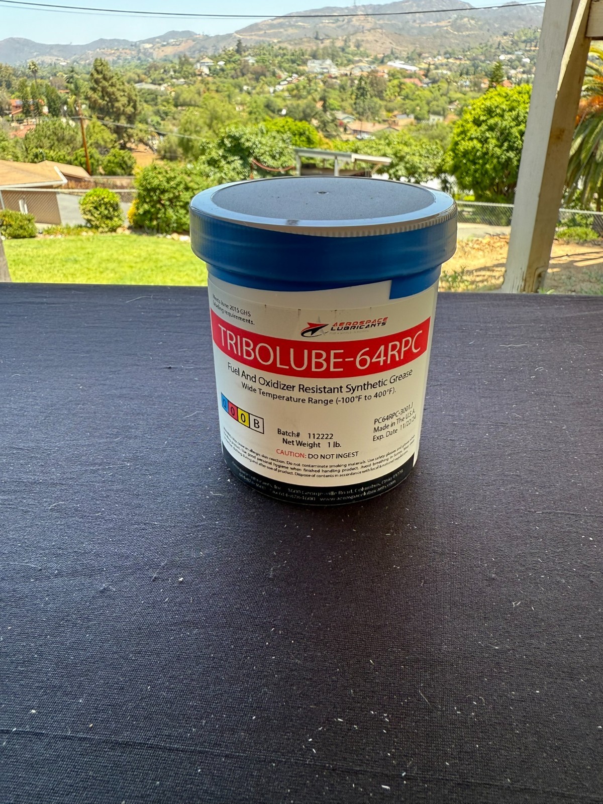 TRIBOLUBE-64RPC – AEROSPACE LUBRICANT – Fluorinated Polyether Grease – 1 lb jar
