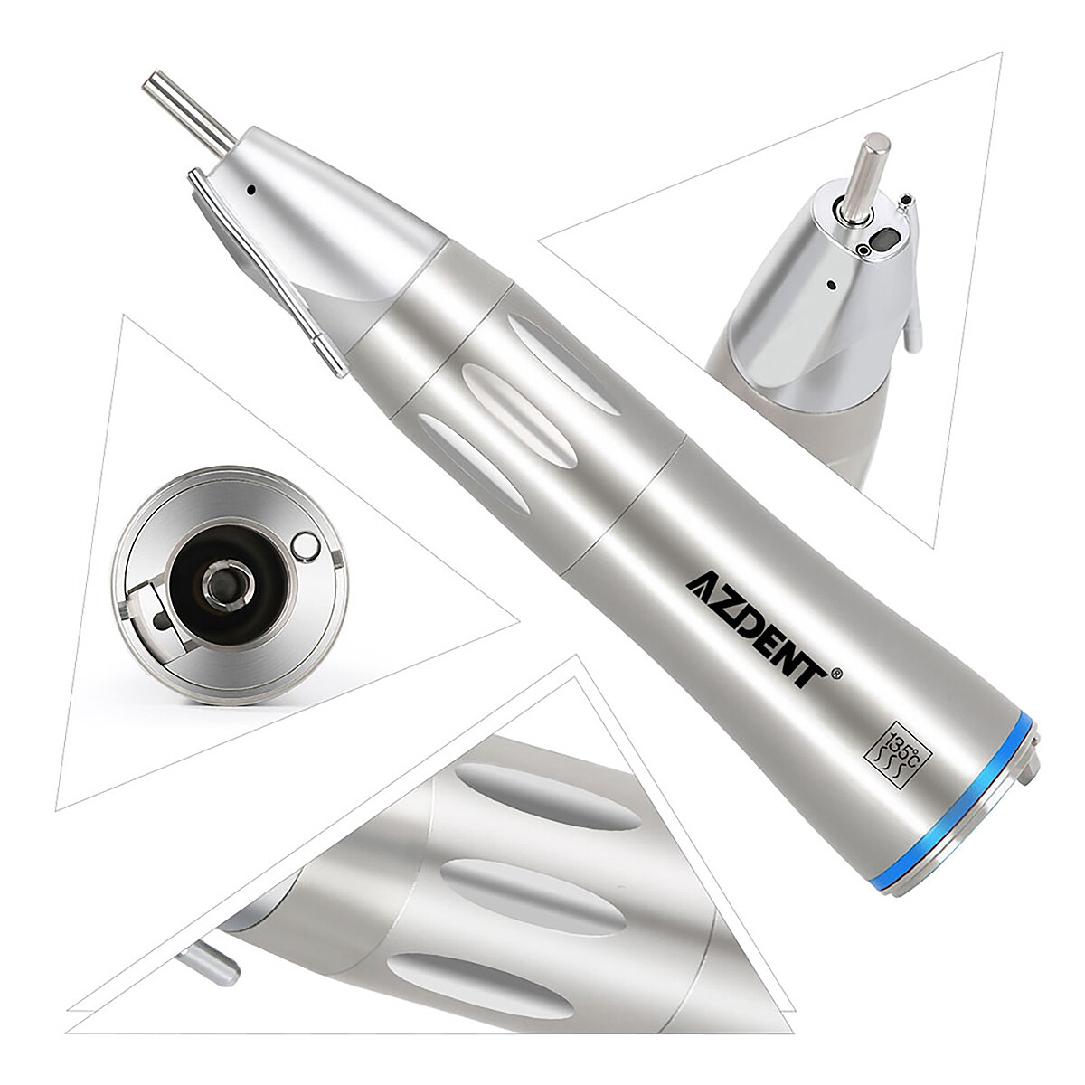 Dental 1:1 Fiber Optic LED Low Speed Handpiece E type External Water Spray