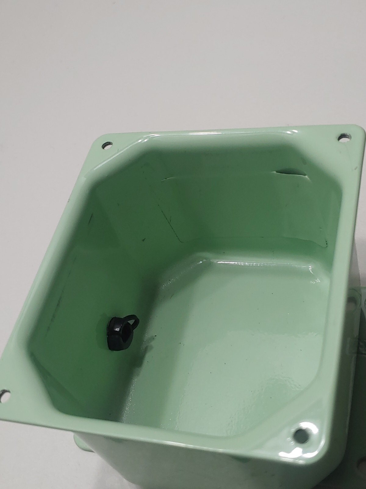 Hoffman 1 Hole Push Button Enclosure Box 3.5″x4″x2.75 Industrial Mint Green