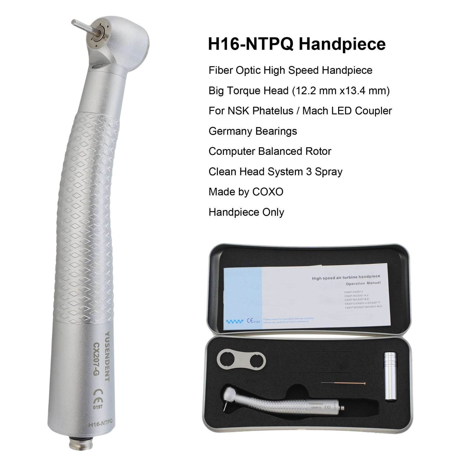 COXO Dental Handpiece High Speed Fiber Optic LED For KaVo MULTIflex NSK Coupler