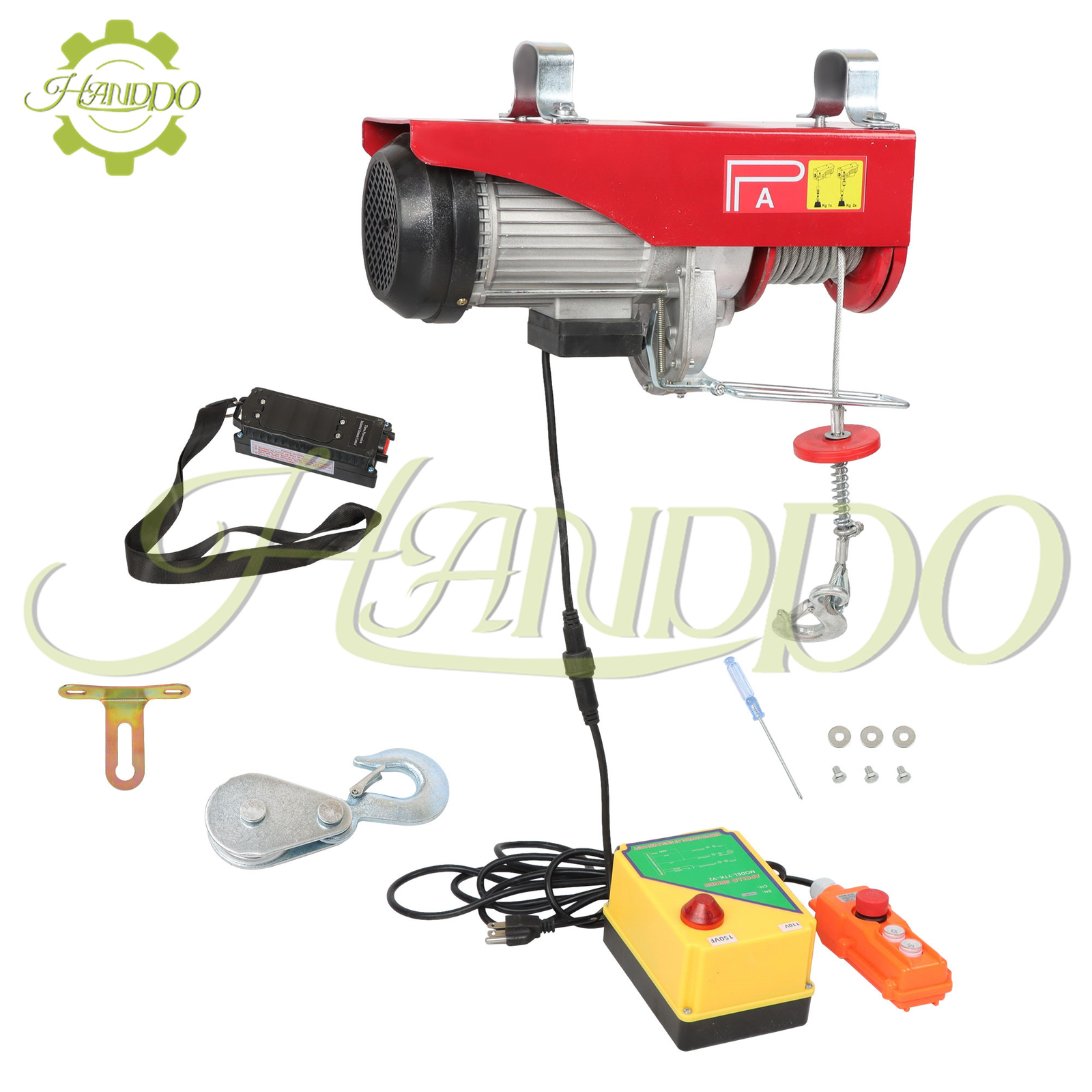 PA1000 2200lbs Electric Hoist 110v 1600W with Wireless Remote Control