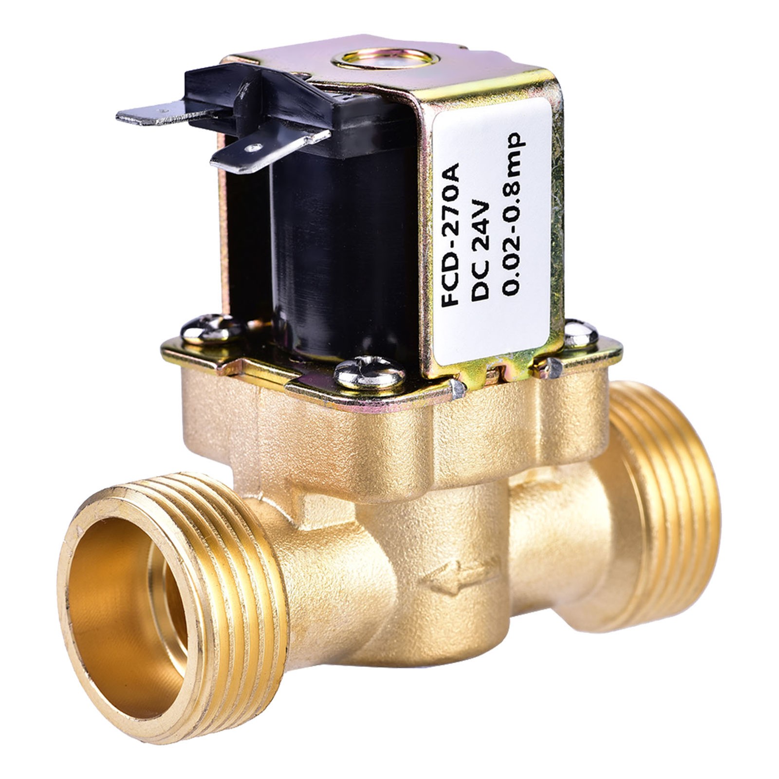 3/4 DC 24V Normally Closed Brass Electric Solenoid Magnetic Valve For Water
