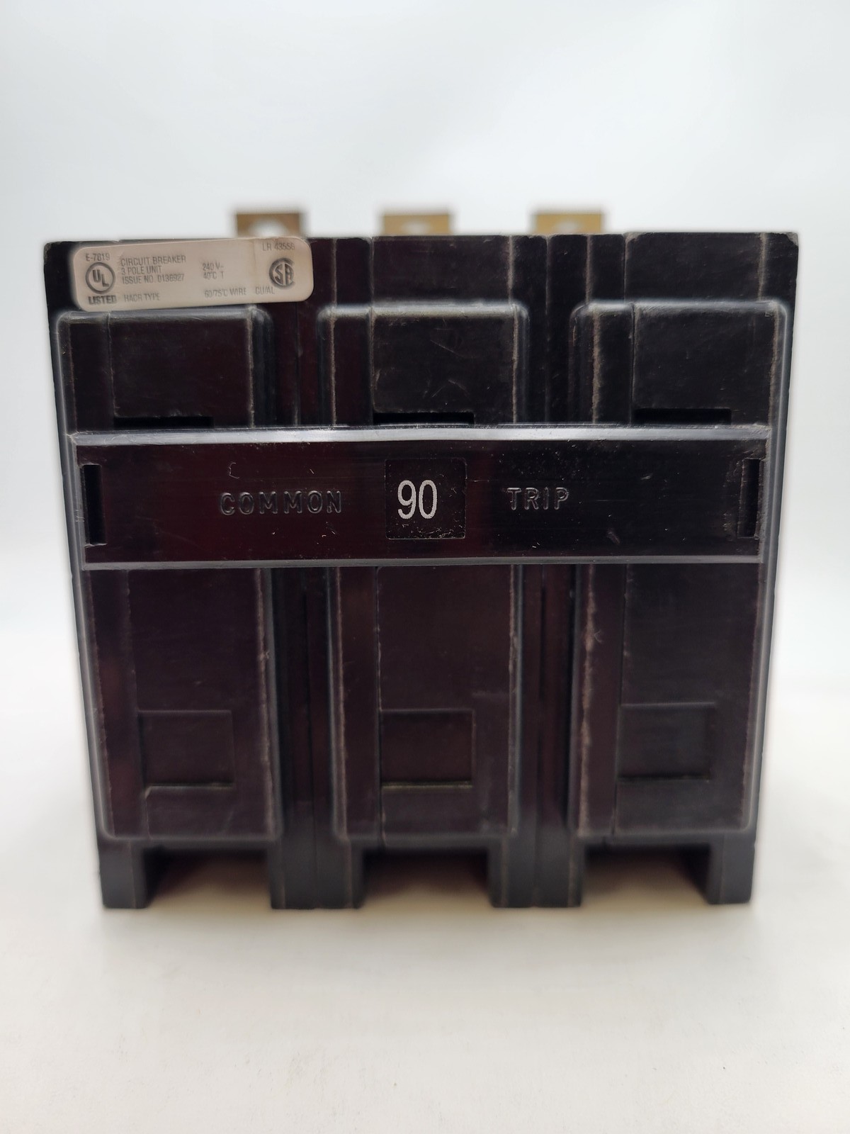 Eaton QBHW3090H Bolt-On Circuit Breaker 90A 240V 3P 3PH QBHW
