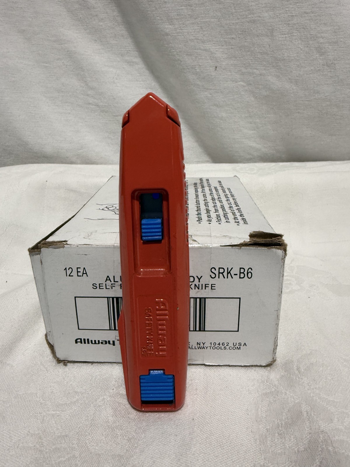 12Pk Allway Tools SRK-B6 Aluminum Self-Retracting Safety Knife w/ 6 Blades