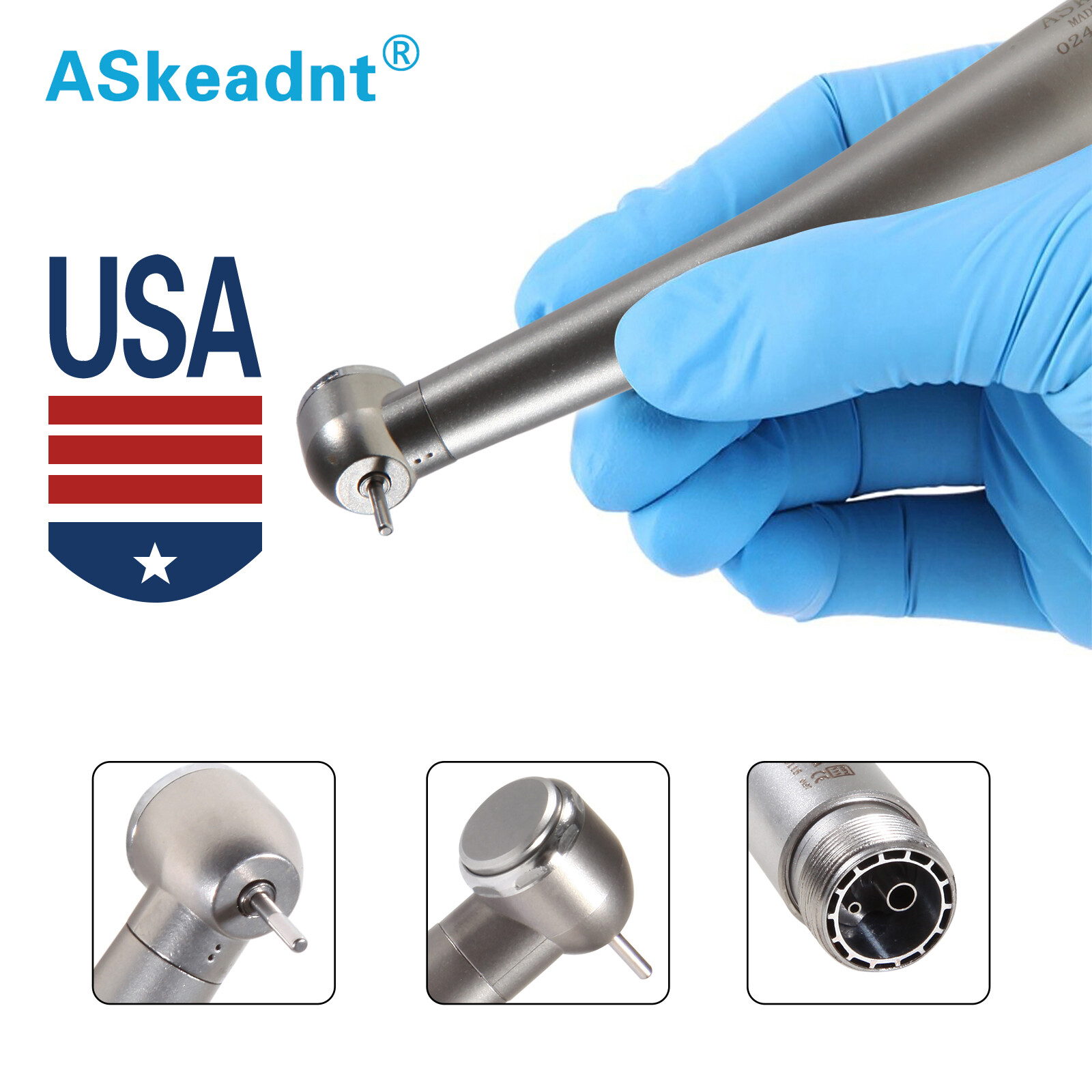 Dental PANA MAX High Speed Handpiece Large Torque Push Button 2 Holes Borden