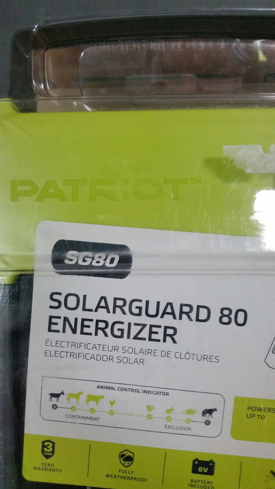 PATRIOT SOLARGUARD 80 ENERGIZER