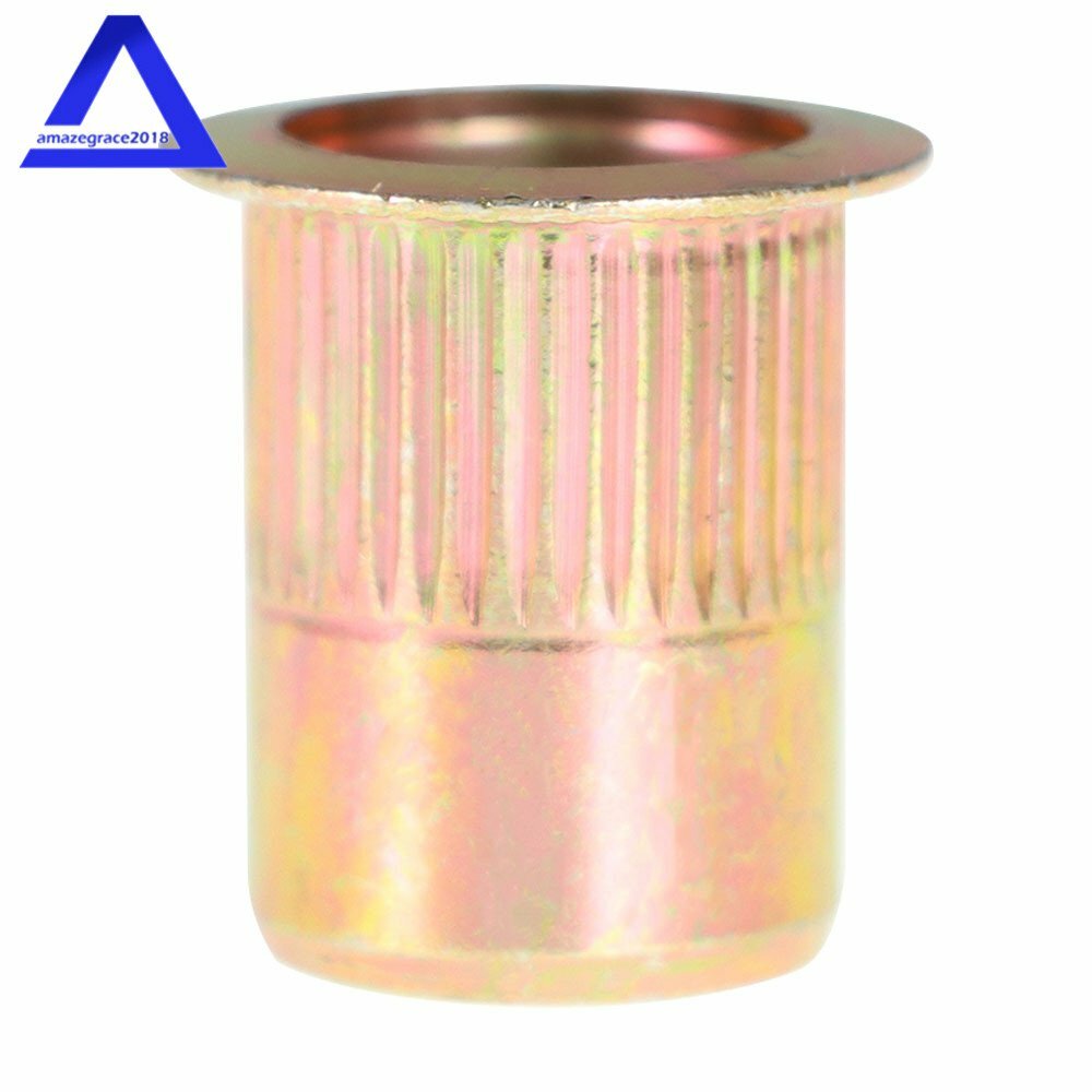 50Pcs 3/8-16 Rivet Nut Rivnut Insert Nutsert Carbon Steel Zinc Plated