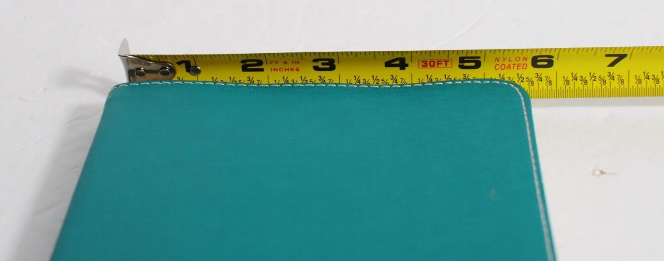 Piccadilly Blank Turquoise Blue Faux Leather Journal Notebook w Bookmark – NEW