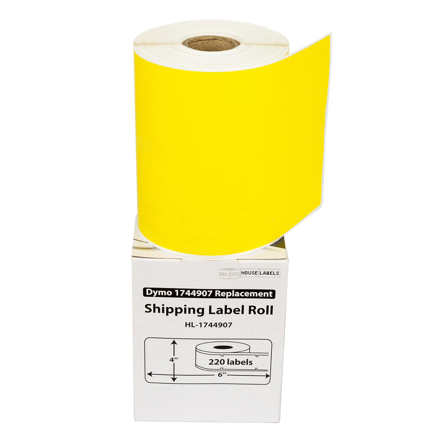 DYMO LW 1744907 YELLOW 4XL 4×6 4″x6″ – TWENTY (20) Rolls Ship Labels FREE SHIP