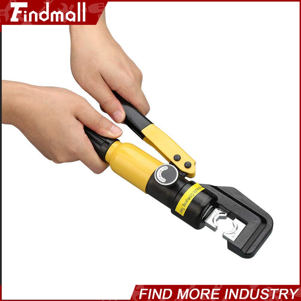 Findmall 10Ton Hydraulic Crimper Crimping Tool Wire Battery Cable Lug Terminal