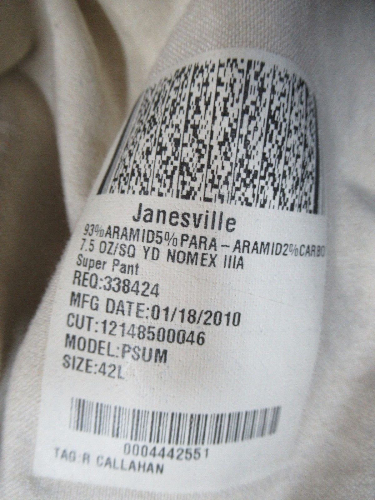 ## OUTER SHELL ONLY## Lion Janesville 42 X 31 Firefighter Turnout Bunker PANTS