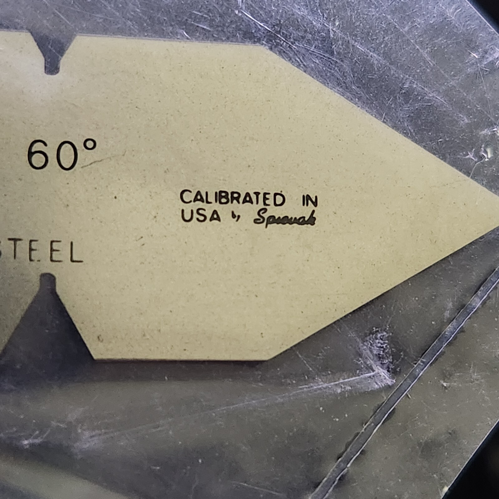 QTY of 1ea. L.A.Spievak Corp «Fish-Tail» 60º Thread Center Gage – new