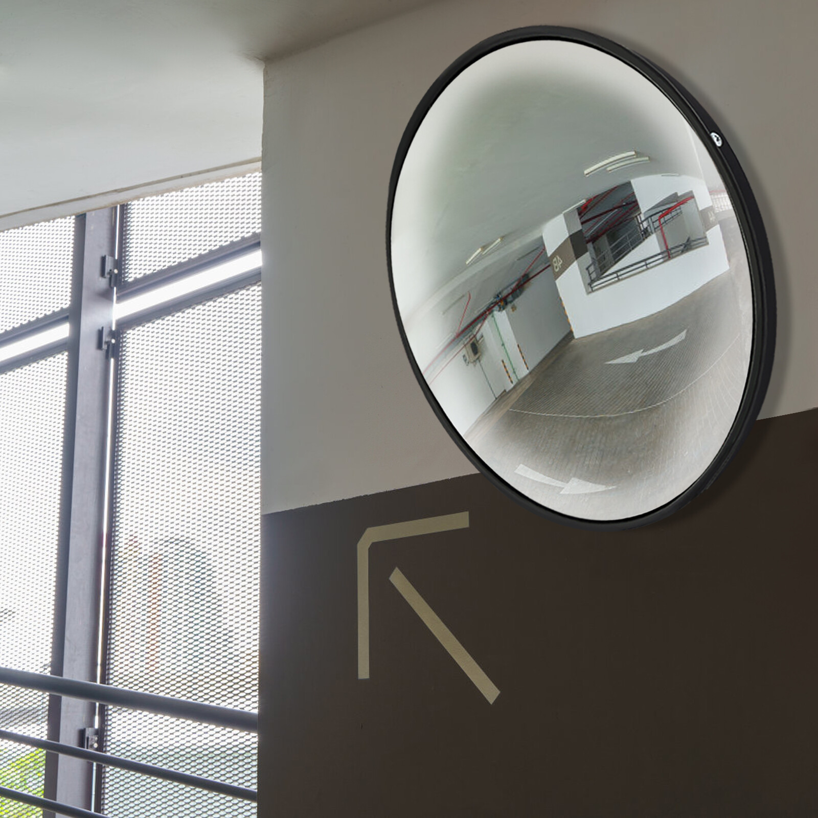 12″ Traffic Convex Mirror Wide Angle Safety Store Corner Blind Spot Security