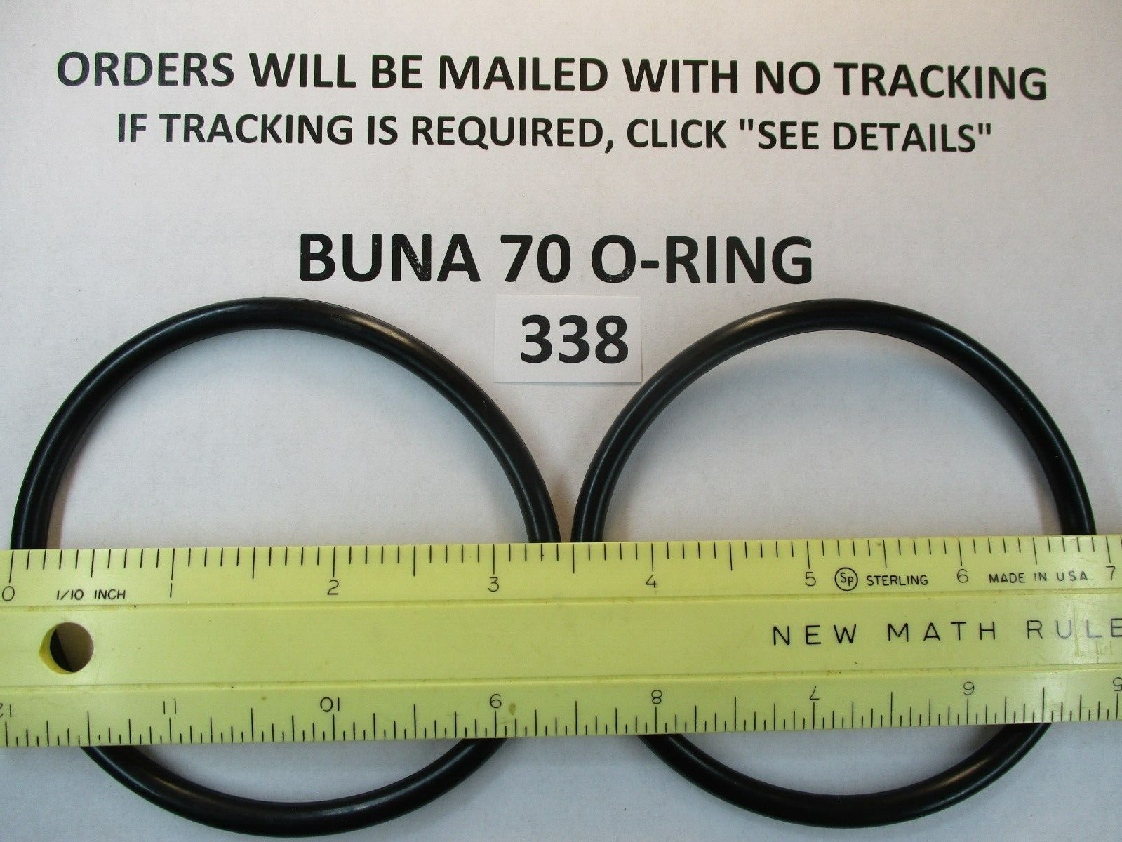 338 O-ring 3-1/8″ ID x 3-1/2″ OD x 3/16″ thick. Buna-70. Quan 2