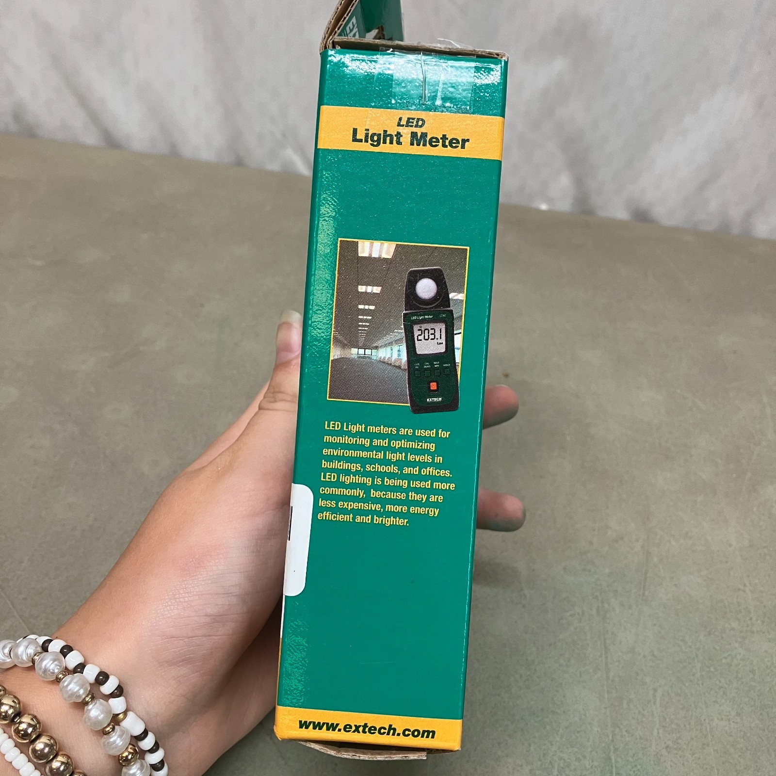 Extech Light Meter LT40 Green Black LED Lux Foot Candle Pocket Digital