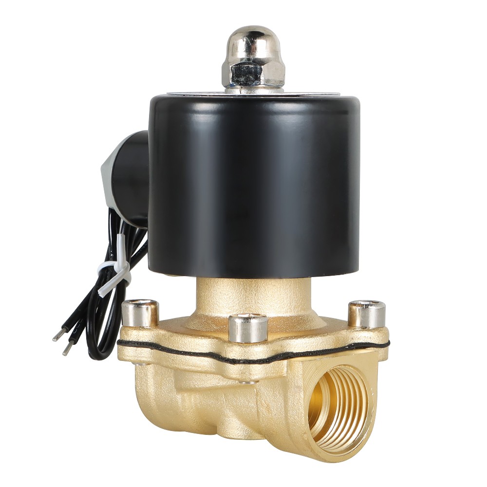 1/2-inch 12V DC Brass Electric Solenoid Valve NPT Gas Water Air Normally Closed