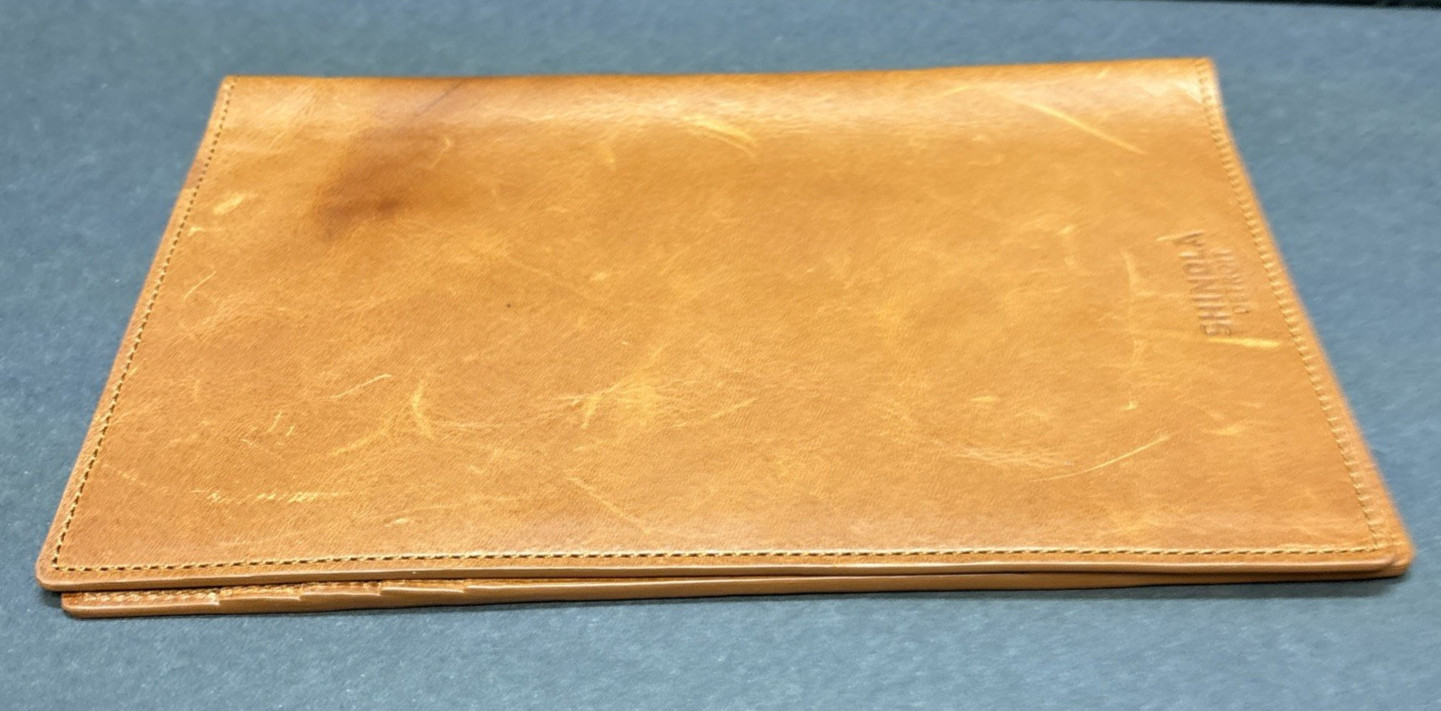 Shinola Medium Journal iPad Mini Cover w/o Tab Natural Leather Wallet