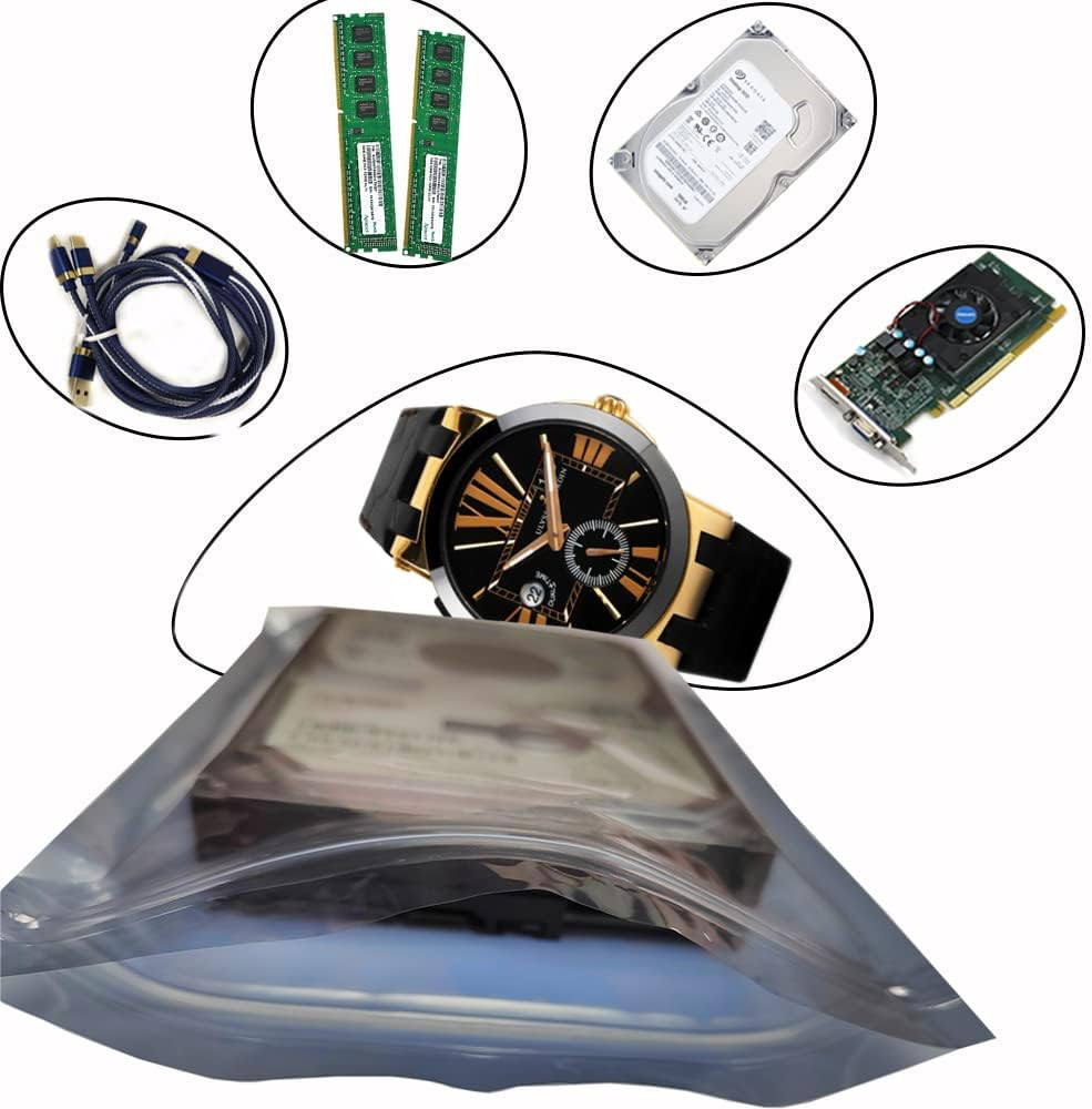 50pcs 5.9×7.8in/15x20cm Anti Static Bags, Premium Resealable Antistatic Bags for