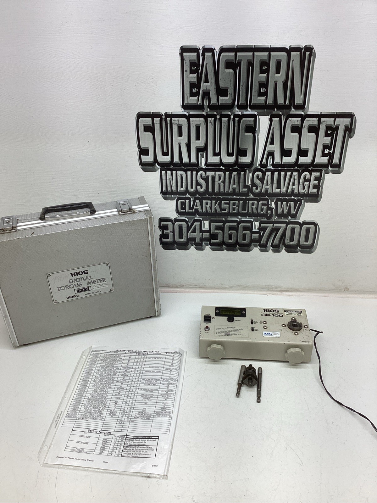 HIOS Inc Digital Torque Meter HP-100