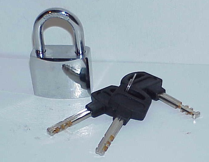 1″ Chrome Plated Brass PADLOCK Hardened Steel Heavy Duty European Style Keys