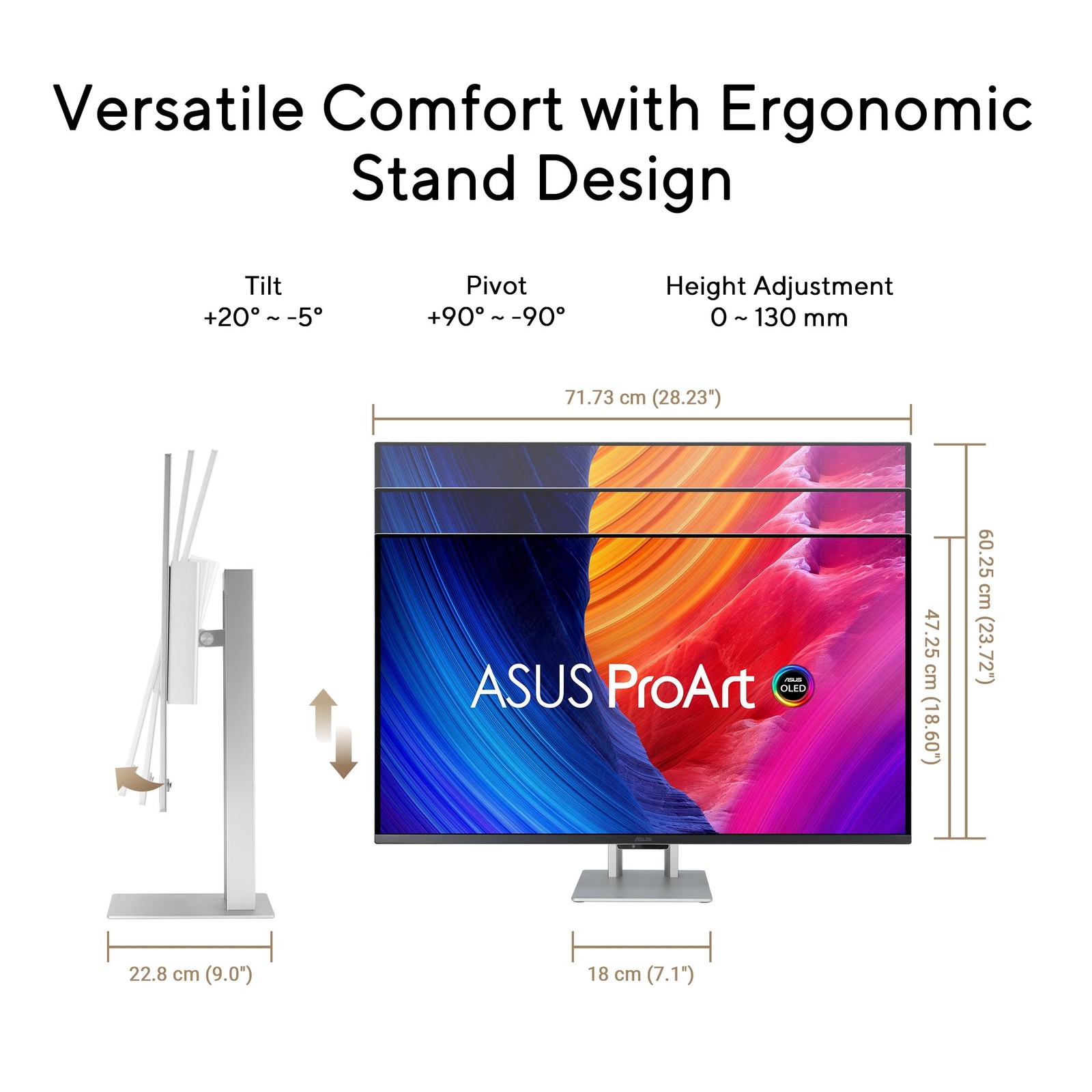 ASUS ProArt Display 32” 4K HDR QD-OLED Professional Monitor (PA32UCDM) BLACK