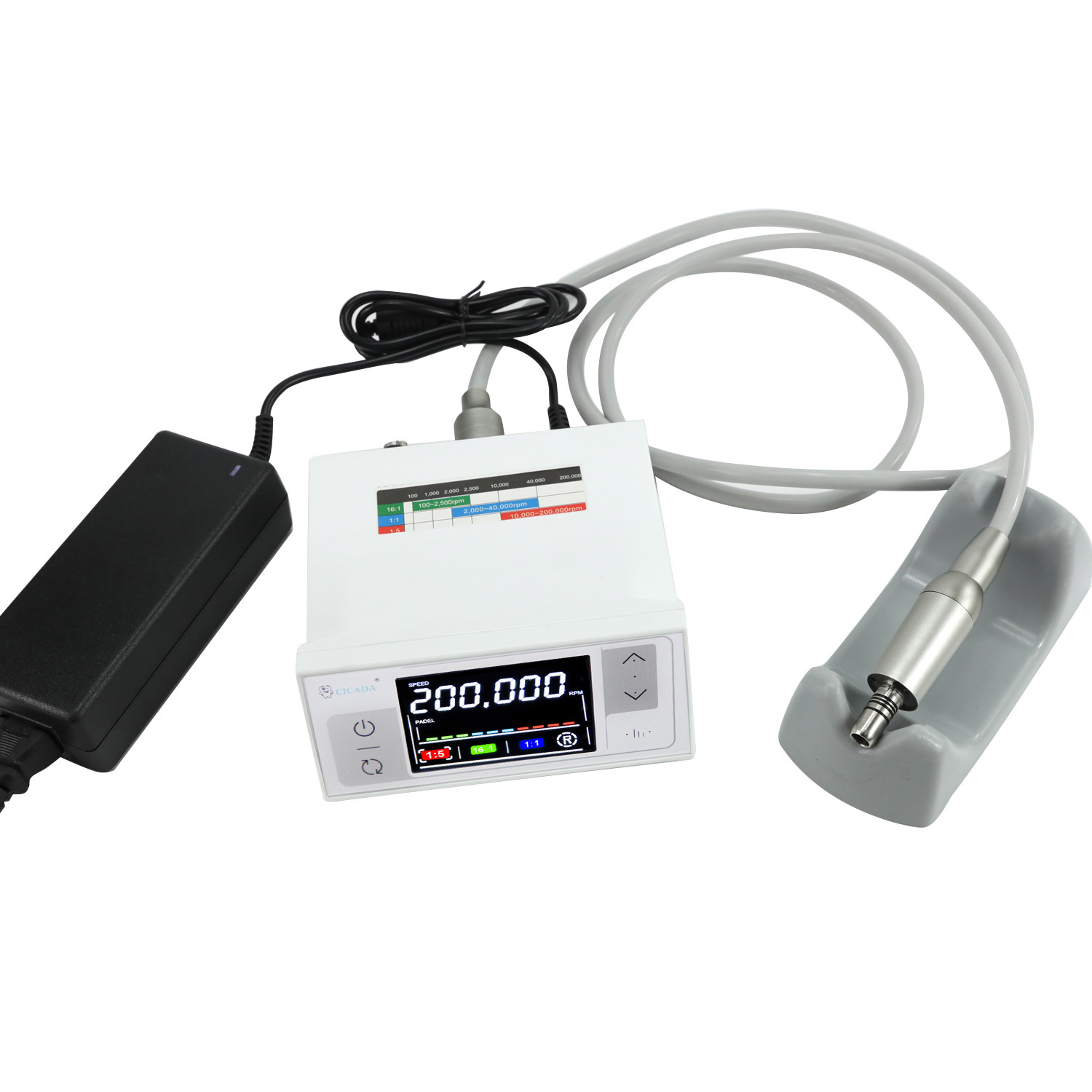CICADA LCD Dental Electric Motor For 1:1 1:5 16:1 Handpiece Contra Angle