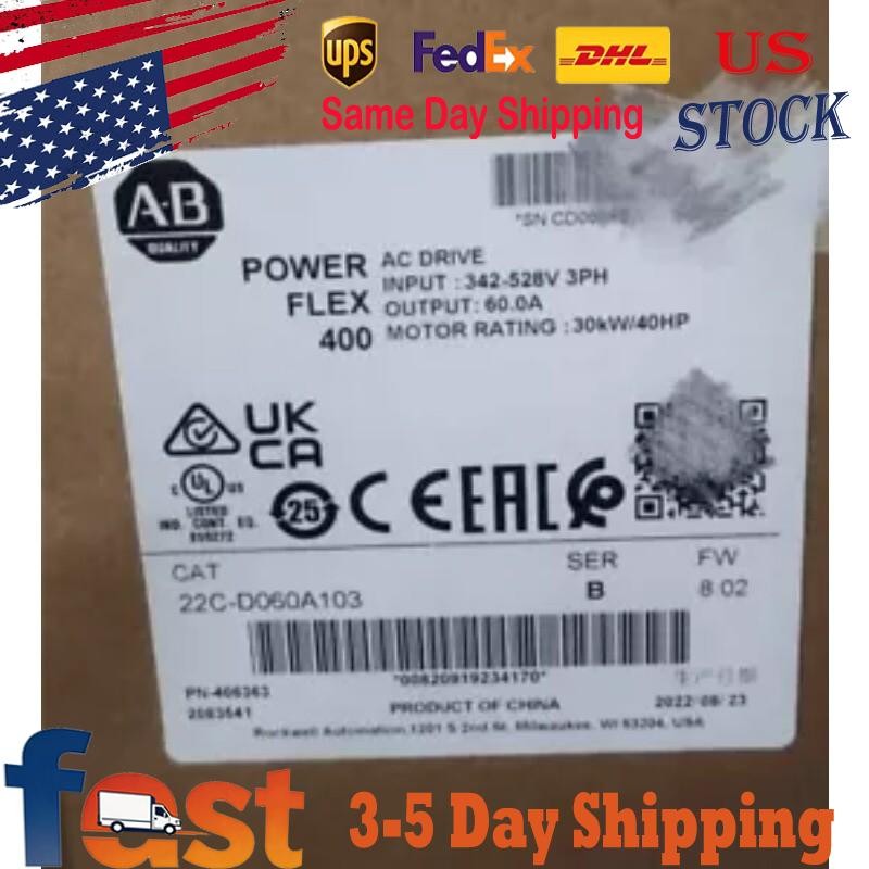 NEW AB 22C-D060A103 Powerflex 400 AC Drive 40HP Surplus 22CD060A103 US Free Tax
