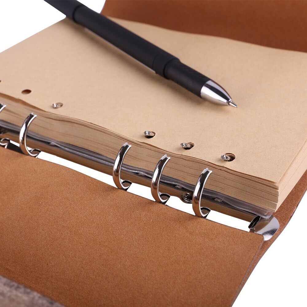 MALEDEN Vintage Refillable Leather Journal 180 Blank Pages Travel Diary