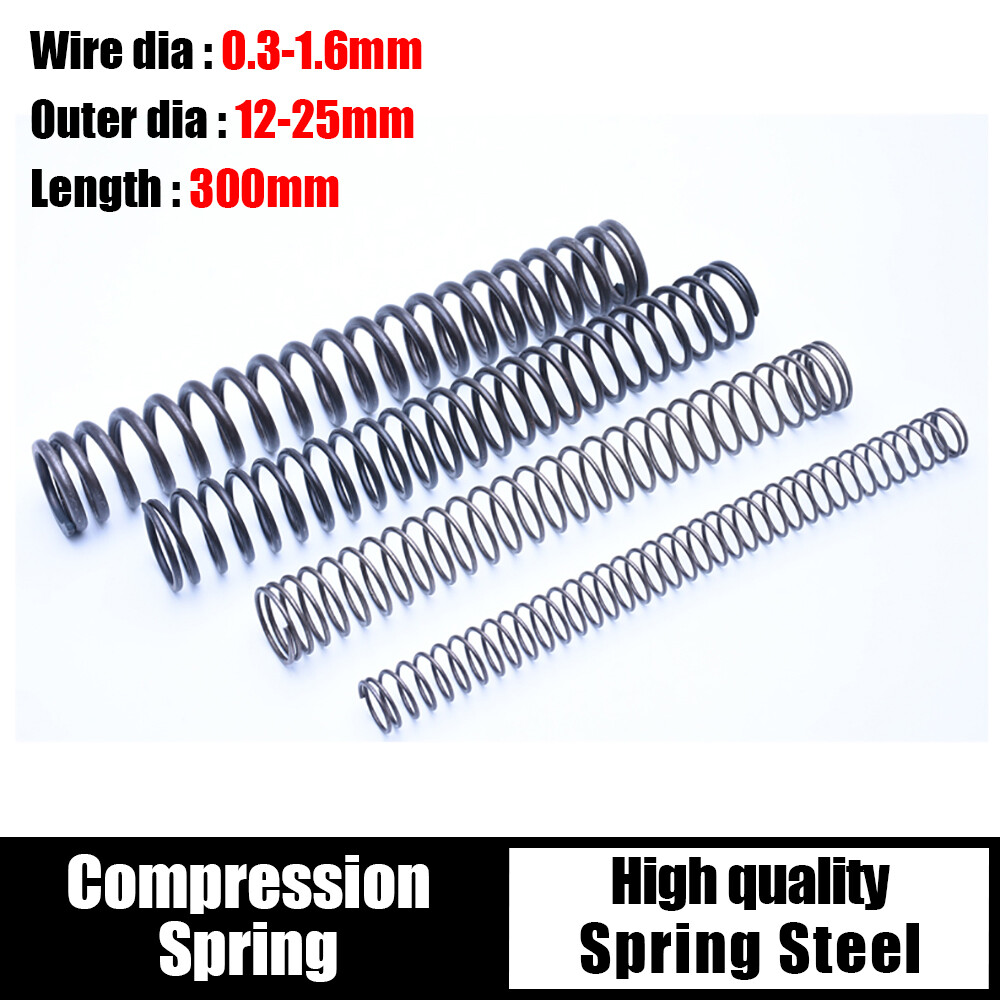 Compression Spring Various Size 0.3-1.6mm Wire Dia & 300mm Length Pressure Small