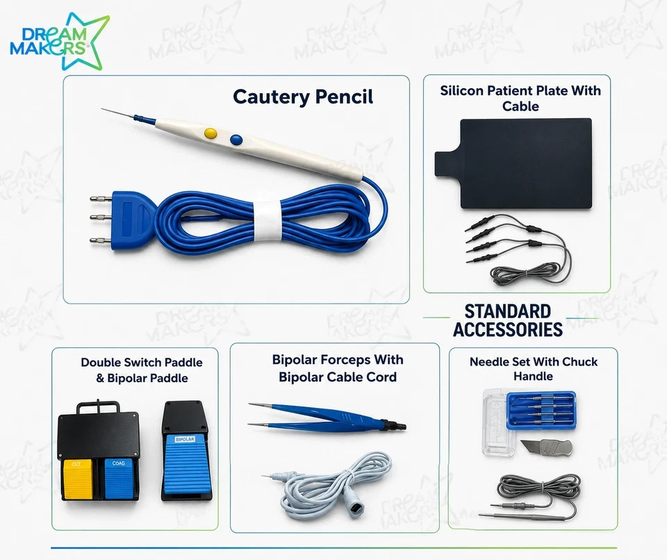 Electro Cautery Bipolar Monopolar Electrosurgery Surgical Generator Set 300W